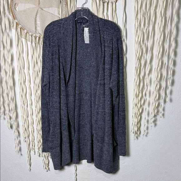 Barefoot Dreams NWT CozyChic Ultra Lite Circle Cardigan in Navy Size 2X - Picture 1 of 14